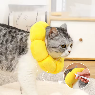 Zonnebloem Huisdier Herstel Halsband Zachte Anti-Lik Verstelbare Hond Kat Kegel Halsband
