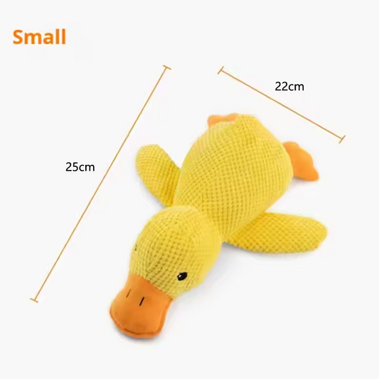 Honden Pluche Eend Speeltje Interactief Piepend Comfort Speeltje Puppy Kauw Teddy