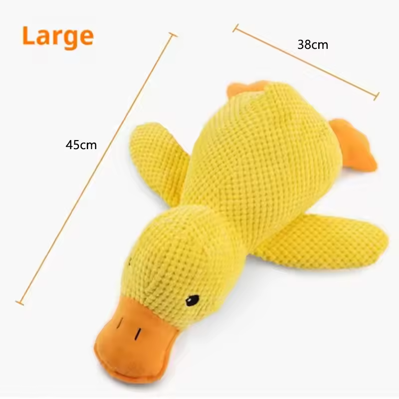 Honden Pluche Eend Speeltje Interactief Piepend Comfort Speeltje Puppy Kauw Teddy