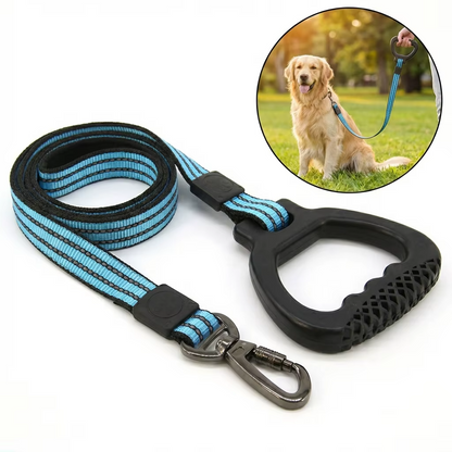 Reflecterende hondenriem met anti-slip handvat, sterke nylon trainingsriem.