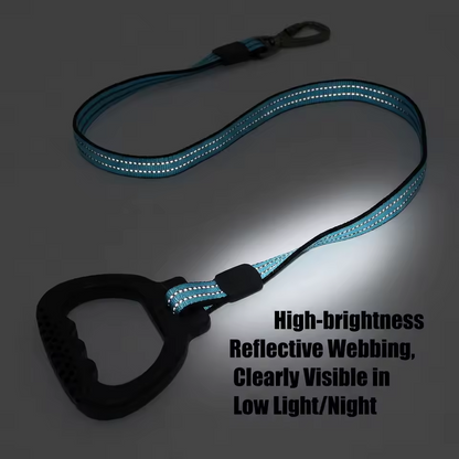 Reflecterende hondenriem met anti-slip handvat, sterke nylon trainingsriem.