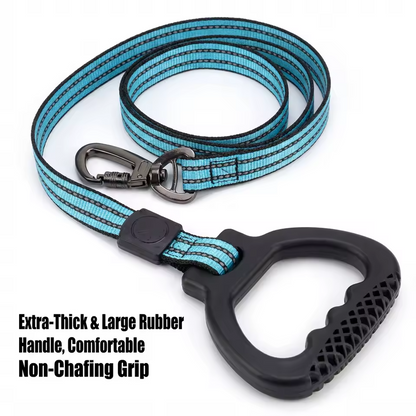 Reflecterende hondenriem met anti-slip handvat, sterke nylon trainingsriem.