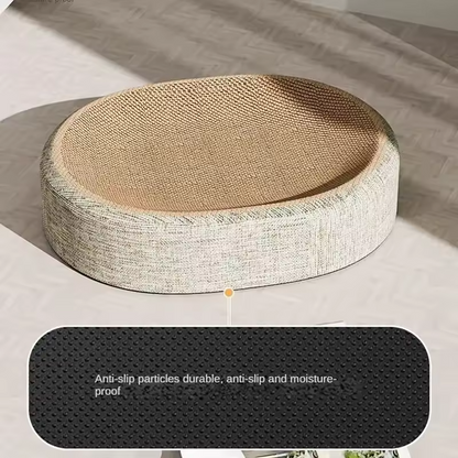 2-in-1 Kattenkrabbed Sisal Ovaal Kattennest Klauwenslijper Meubelbeschermer