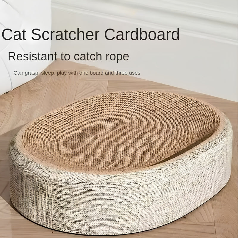 2-in-1 Kattenkrabbed Sisal Ovaal Kattennest Klauwenslijper Meubelbeschermer