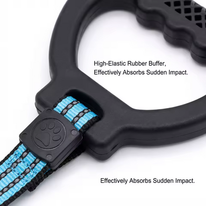 Reflecterende hondenriem met anti-slip handvat, sterke nylon trainingsriem.