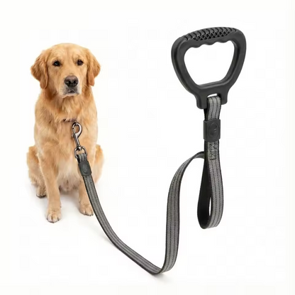 Reflecterende hondenriem met anti-slip handvat, sterke nylon trainingsriem.