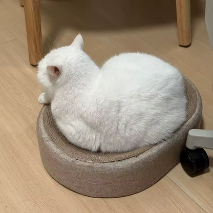 2-in-1 Kattenkrabbed Sisal Ovaal Kattennest Klauwenslijper Meubelbeschermer