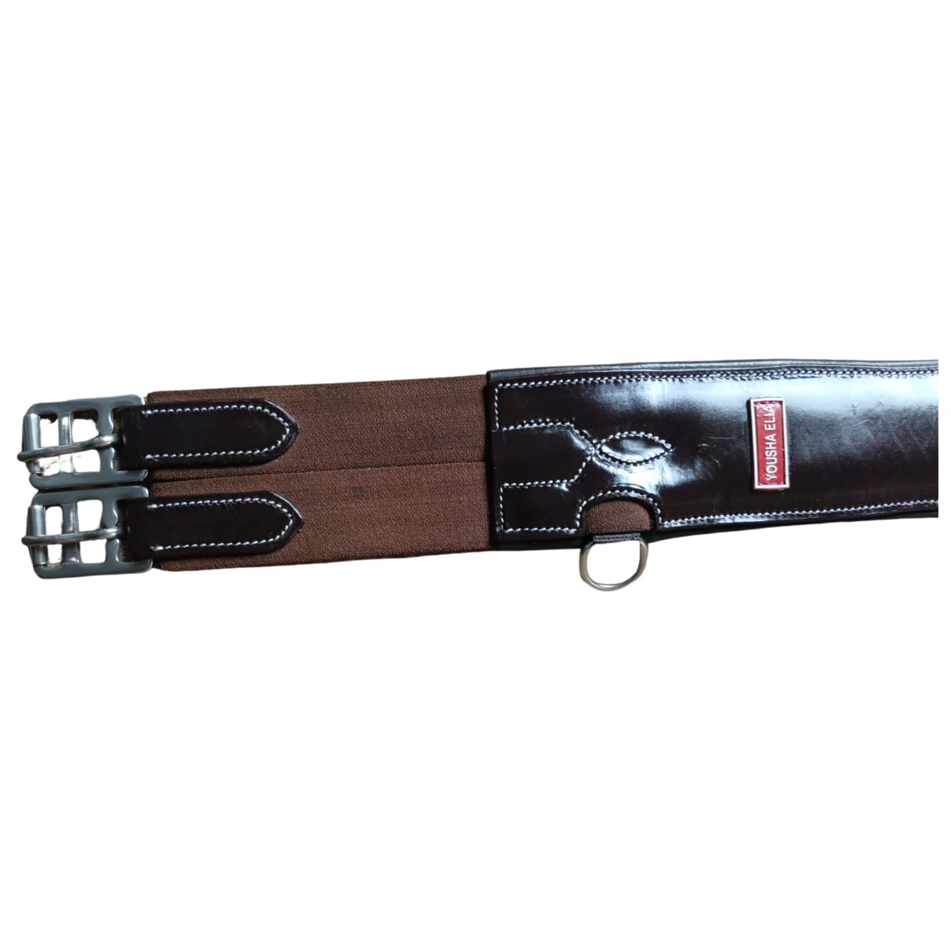 Brown Anatomical Leather Horse Girth – Padded Comfort Cinch - Youshaelia