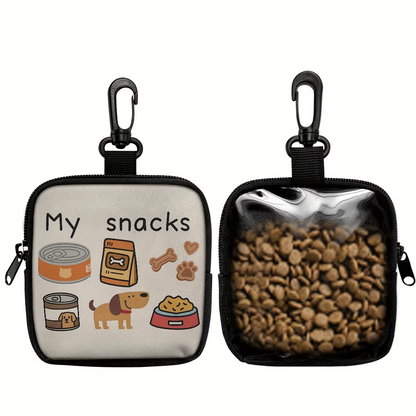 Hondentraktatiezak met clip en rits, trainingszakje voor huisdieren, snackzakje voor wandelen
