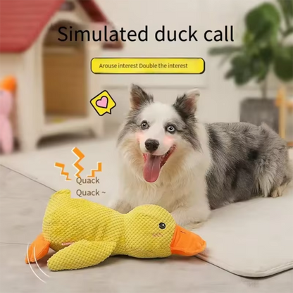 Honden Pluche Eend Speeltje Interactief Piepend Comfort Speeltje Puppy Kauw Teddy