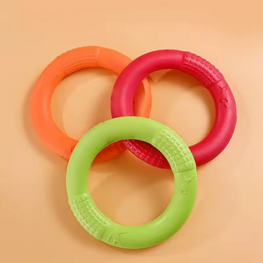 Schwimmender, wasserdichter EVA-Hundespielzeug-Frisbee-Wurfring, kaubeständiges Trainingsspielzeug