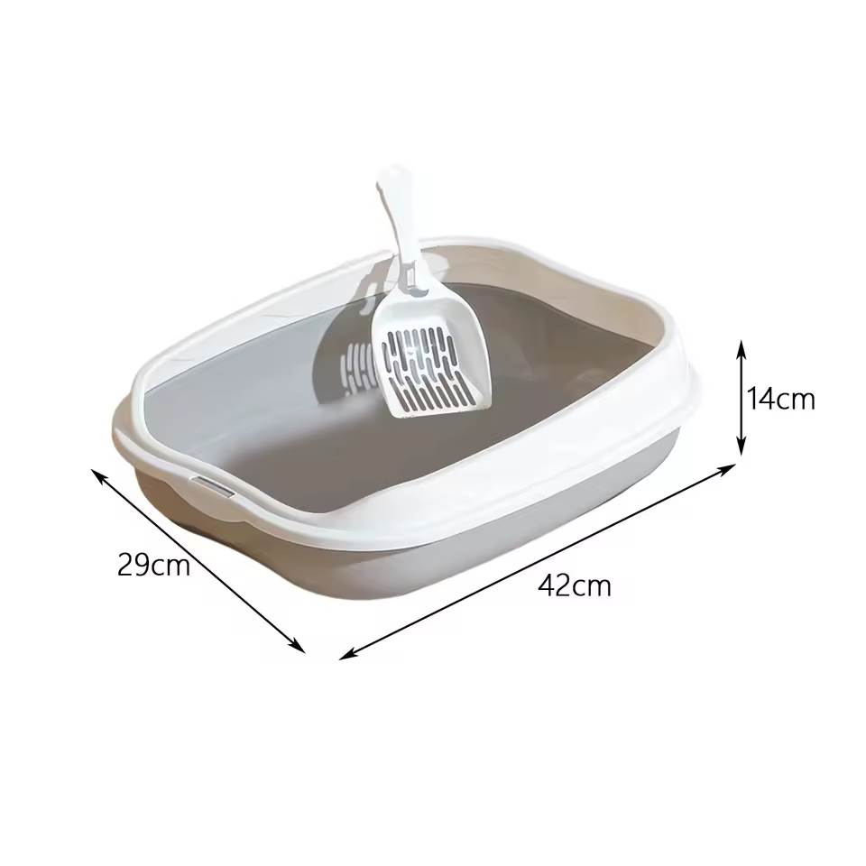 Semi-Enclosed Cat Litter Box